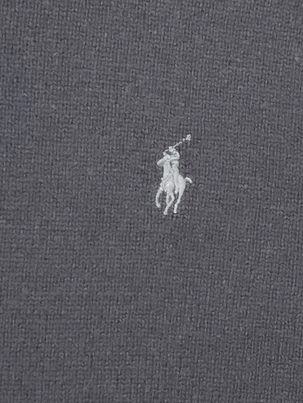 Polo Ralph Lauren Merino Wool Quarter Zip Sweater Navy Italian Yarn Mens Large